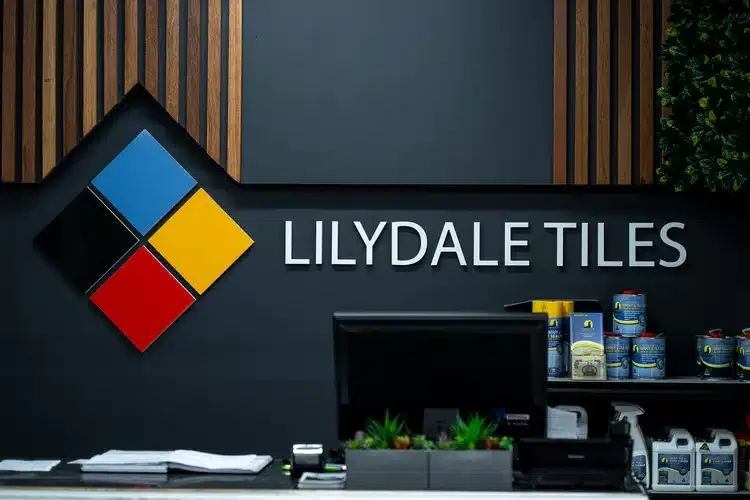 Inside the Lilydale Tiles showroom on Cave Hill Rd