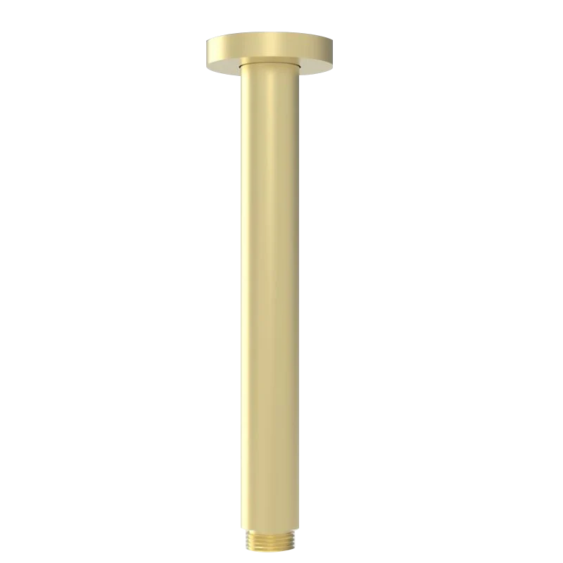 Brushed Gold Ceiling Arm — Tapware at Lilydale Tiles