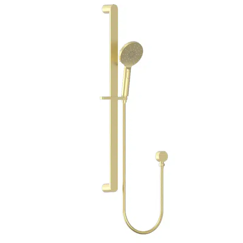 Brushed Gold Shower On Rail — Tapware at Lilydale Tiles