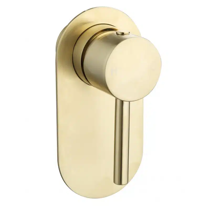 brushed gold wall mixer — Tapware at Lilydale Tiles