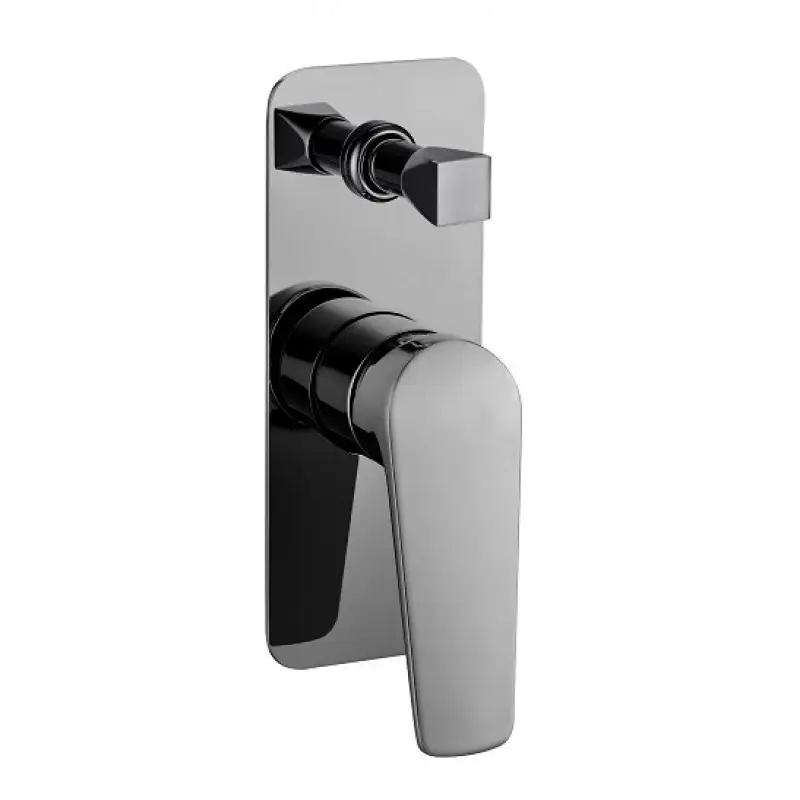 Gun Metal Wall Mixer With Diverter — Tapware at Lilydale Tiles