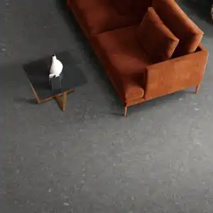 Grey tiled living room floor