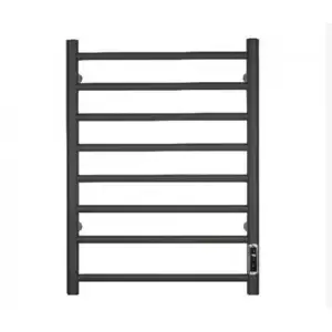 Heated towel rack black