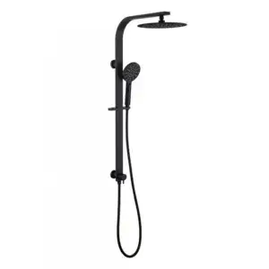 Black shower system fixture